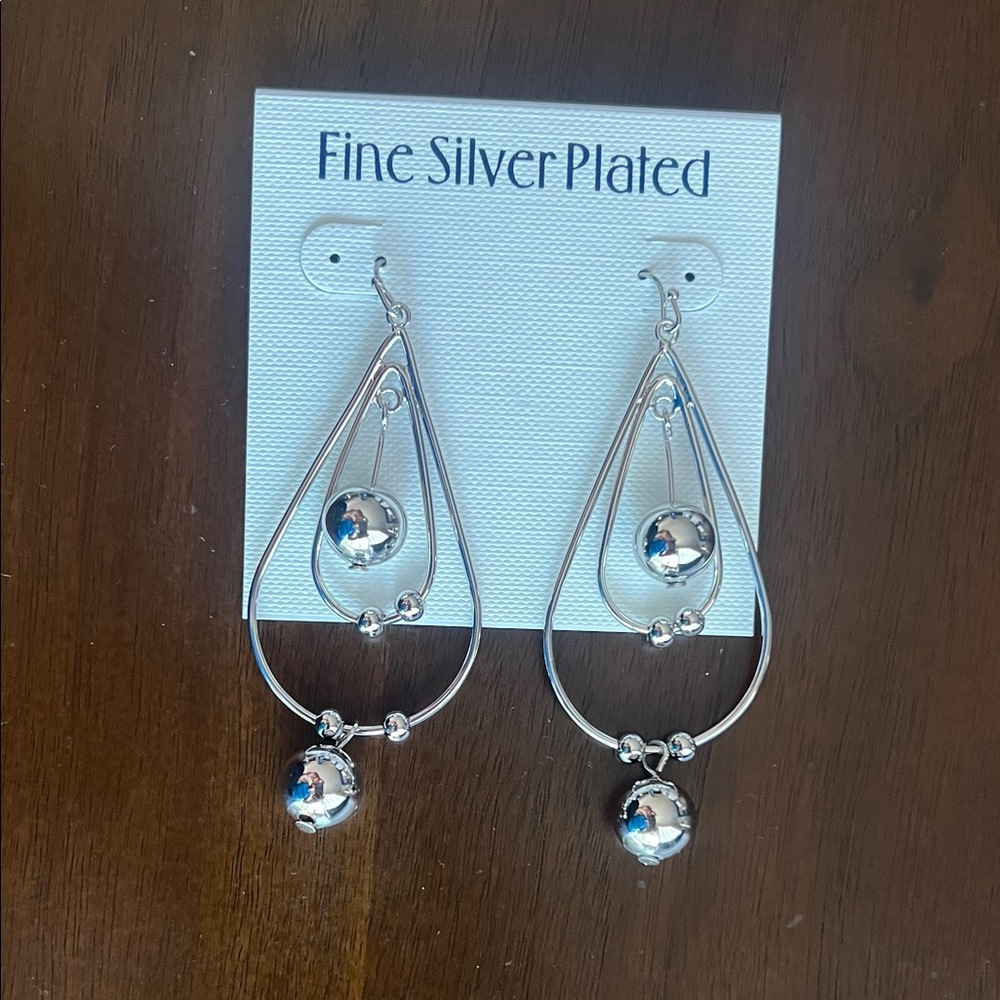 Elegant Silver Plated Drop Earrings